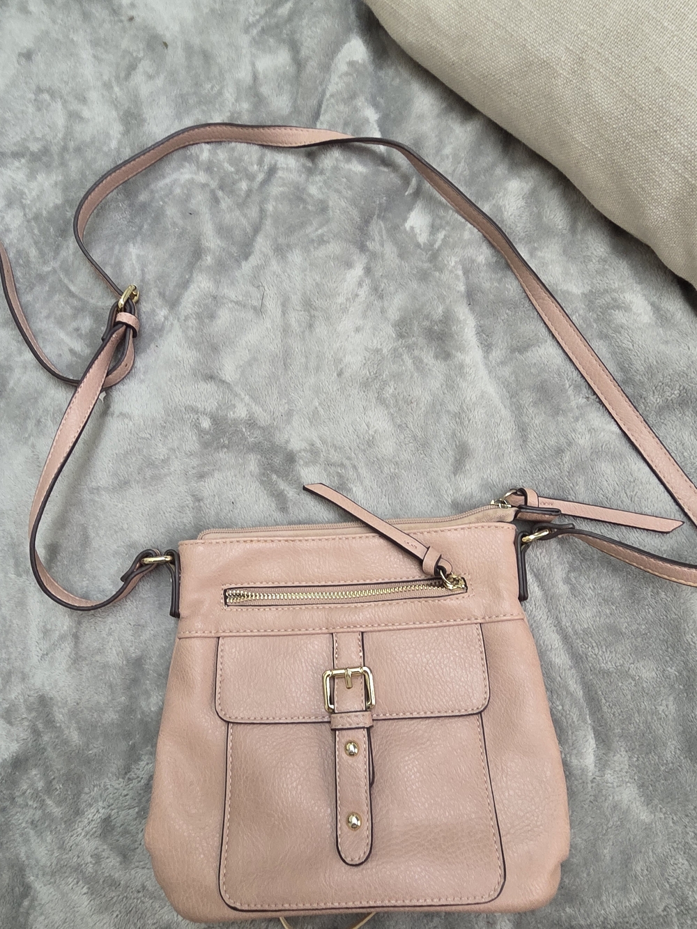 Women's Blush Pink Crossbody Bag - Classic Everyday Style